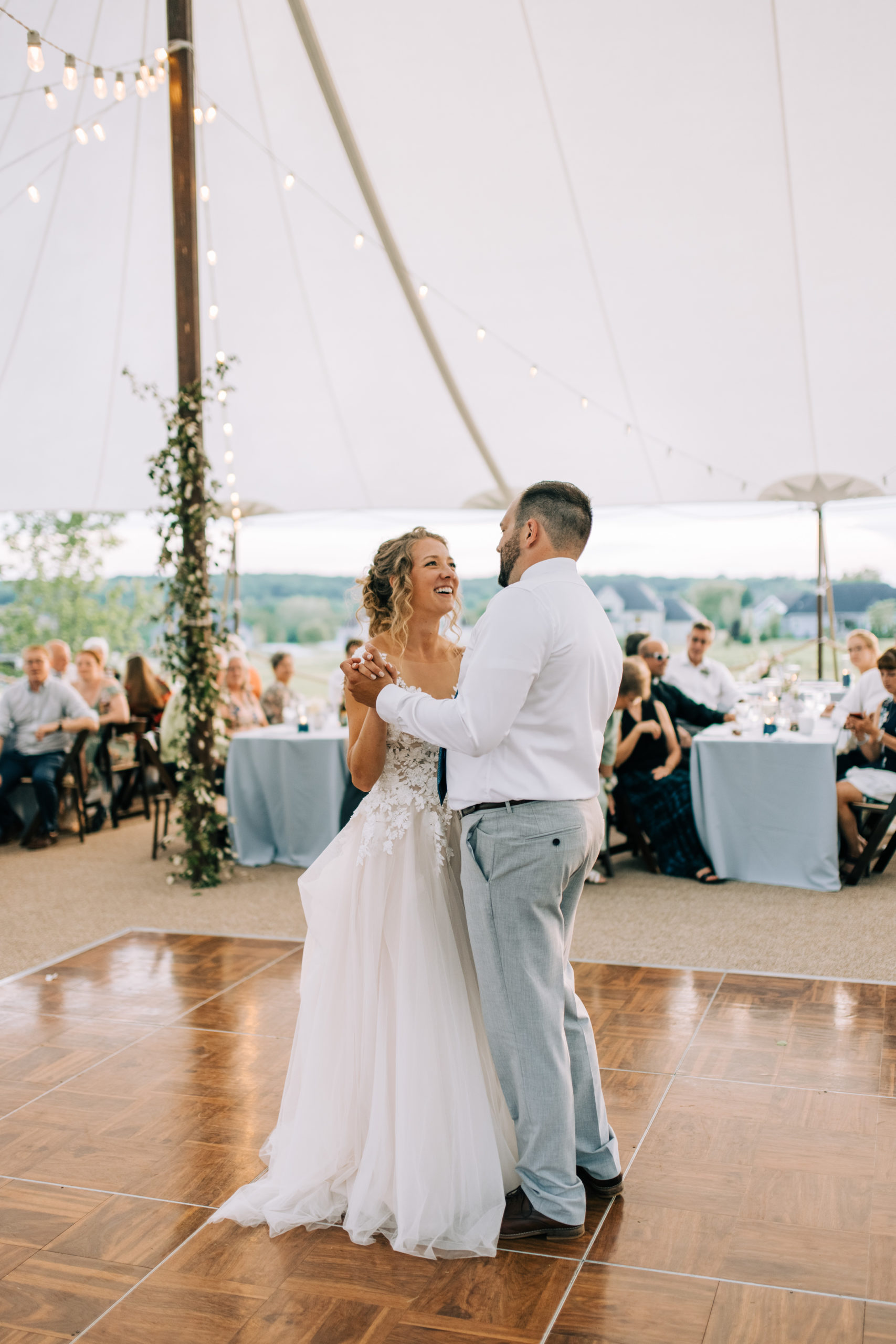 With a love for travel and adventure, Julie & Alex's Mountain-esque Tented Wedding was centered around natural blue and green tones...