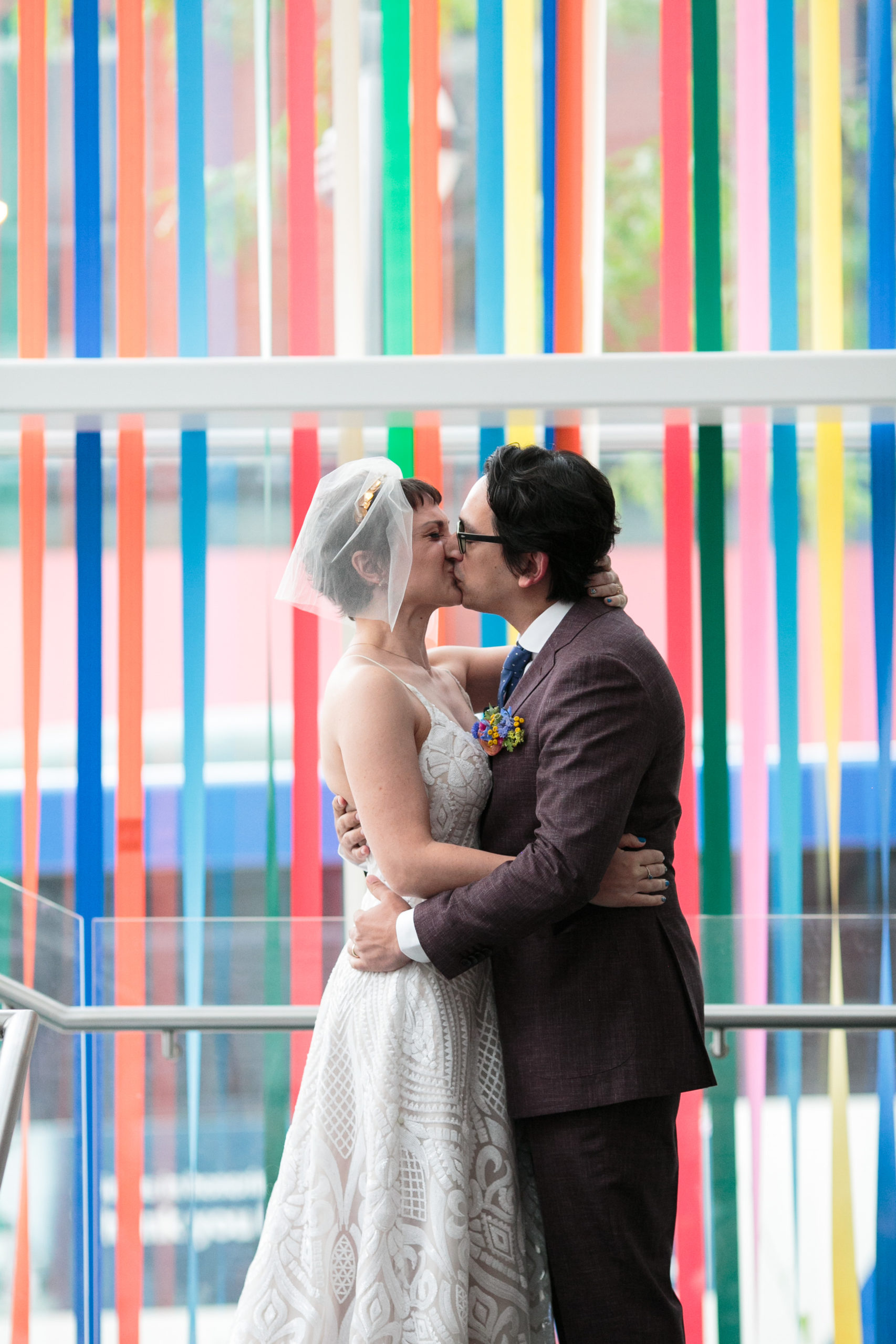 Toni & Steven's Colorful and Modern City Wedding 