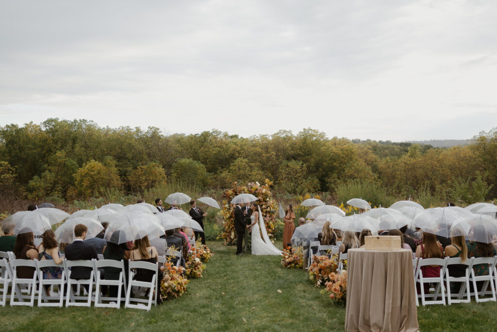A Cozy Clear Frame Backyard Wedding in New Glarus, Wisconsin