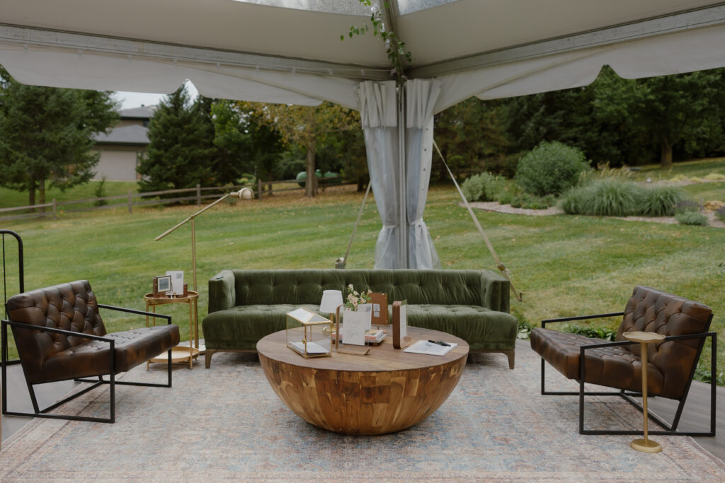 A Cozy Clear Frame Backyard Wedding in New Glarus, Wisconsin